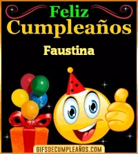 Gif de Feliz Cumpleaños Faustina